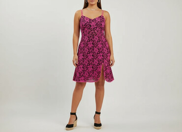 prosta sukienka fuksja: KATE, Women`s dress, size XL