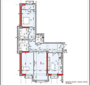 Продажа квартир: 3 комнаты, 129 м², Элитка, 9 этаж, ПСО (под самоотделку) — 6
