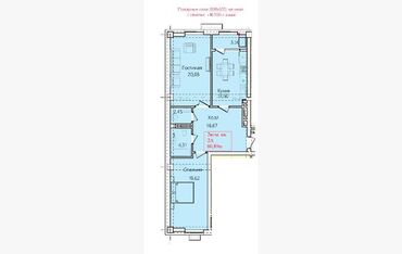 нова сити: 2 комнаты, 81 м², Элитка, 14 этаж, ПСО (под самоотделку)