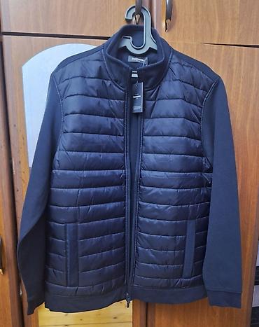 salvar: Kişi üçün yüngül qışlıq/jaket-sviter hibridi - Rəng: tünd göy (navy) — 2