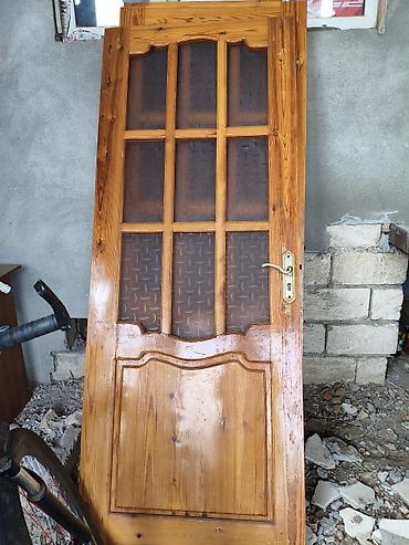 Taxta giriş/otaq qapısı - Material: təbii ağac (laklanmış səth, ağac — 1