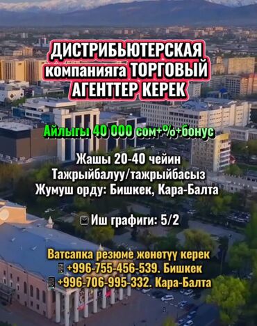 колл центр работа удаленно: ДИСТРИБЬЮТЕРСКАЯ компанияга ТОРГОВЫЙ АГЕНТТЕР КЕРЕК Жашы 20-40 чейин