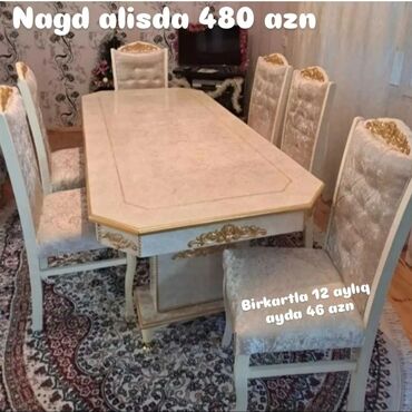 Sifarişlə masa və oturacaq dəstləri: Dördbucaq masa, Qonaq otağı üçün -da lalafo.az — 29 Sifarişlə masa və oturacaq dəstləri: Dördbucaq masa, Qonaq otağı üçün — 29