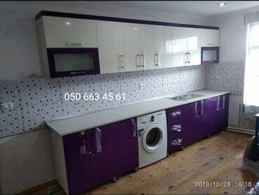 Sifarişlə mətbəx mebeli: Sifarişlə mətbəx dəsti, Özü çəkən petlələr, Mat laminat, Kredit yoxdur, Pulsuz çatdırılma — 4