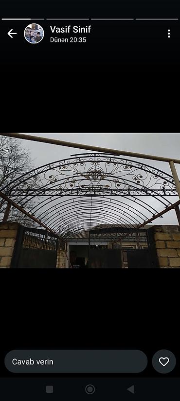 bağ sulama sistemleri: Metal karkaslı dəmir konstruksiya və üstü profnastil örtülü səviyyəli — 5