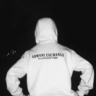 нужна одежда: Мужская толстовка, L (EU 40), Armani, Новый, цвет - Белый, Самовывоз