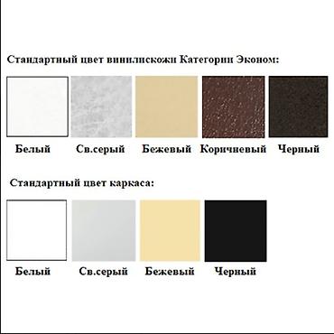 Медицинская мебель: Кушетка смотровая КС-1 (550х1950х800) (кожзам Эконом белый, каркас — 2