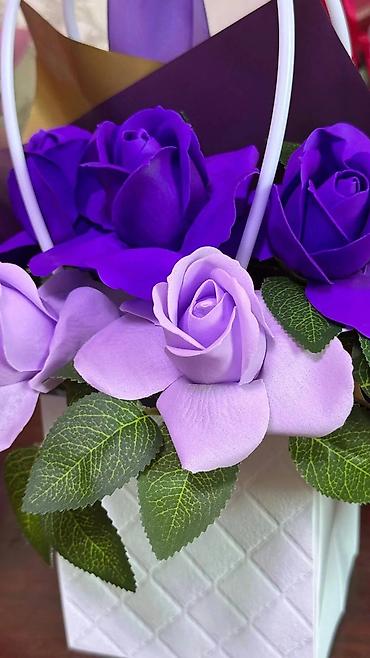 Букеты из живых цветов: Букеты из мыльных роз - Элегантные композиции из реалистичных — 8