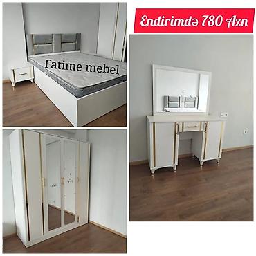 metbex naboru: Yataq otağı mebel dəsti Tərkib: - 4 qapılı şkaf – orta hissədə tam — 6