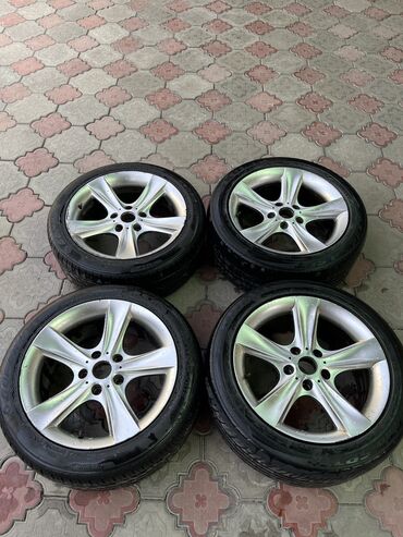 колесо на газ 52: Дөңгөлөктөр монтажда 225 / 50 / R 17, Жай, Колдонулган, Комплект, Жеңил унаалар, Куйма, тешиктери - 5
