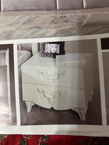 Спальные гарнитуры: Спальный гарнитур в классическом стиле, цвет — молочно-белый/слоновая — 4