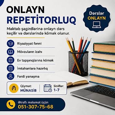 Repetitor, Riyaziyyat, İmtahanlara hazırlıq lalafo.az -da Repetitor, Riyaziyyat, İmtahanlara hazırlıq