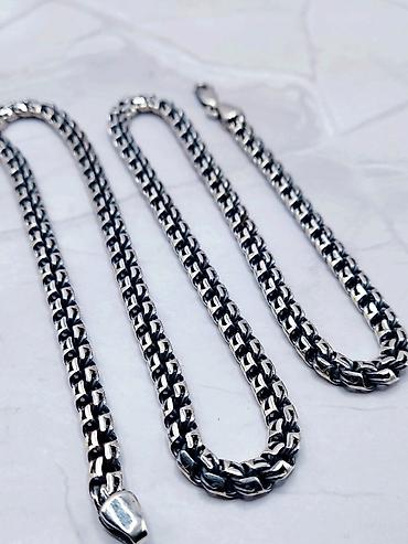 Серебряные цепочки: Серебряный Комплект «Рамзес»🔱 Ювелирные украшения Вес цепи: 85 гр — 16