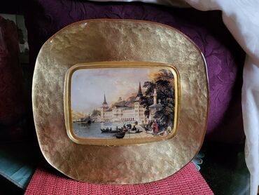 Kuhinjski setovi: Tanjir nov vintaz slika u staklu,rucni rad. univerzalan. Turski — 5