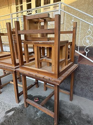 Комплект деревянной мебели для кафе/бара/столовой - Материал: массив