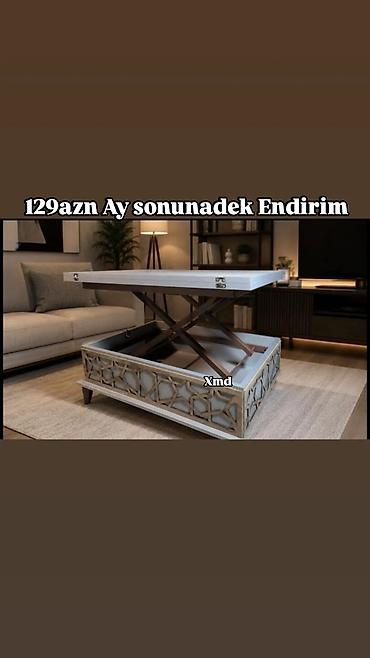 Masalar: Qaldırılan üstə malik funksional çay masası - Üst hissə mexanizm — 1