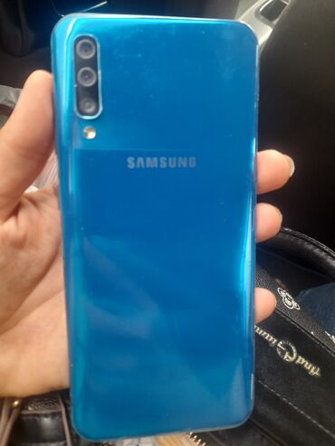 ekran a50: Samsung Galaxy A50, rəng - Göy, Barmaq izi, İki sim kartlı