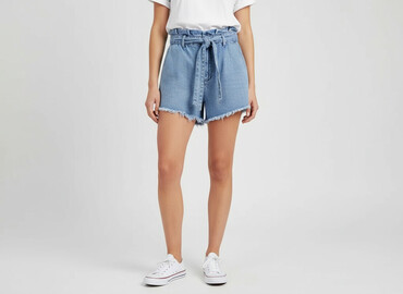 krótkie spodenki damskie z wysokim stanem duże rozmiary: FB Sister, Shorts for women, size M