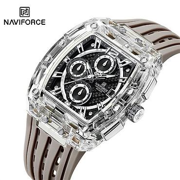 Кол сааттар: Мужские часы NAVIFORCE - Корпус: прозрачный поликарбонат с — 3