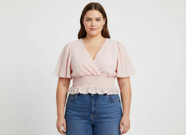 bluzki w serek plus size: Amisu, Жіноча блуза, розмір XL