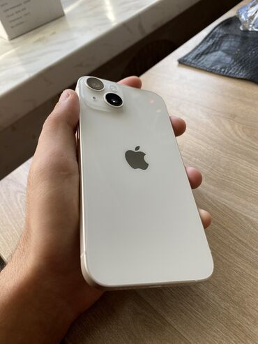 Apple iPhone: IPhone 14, 128 GB, Starlight, Zəmanət, Simsiz şarj, Face ID — 2