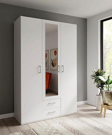 dekor odun: Yeni, 2 qapılı, Güzgülü, Ağ, Açılan, Düz dolab — 3