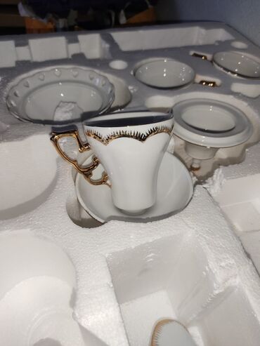 fincan destleri: Чайный набор, цвет - Белый, Фарфор, 12 персон, Япония