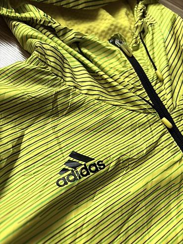 Kişi geyimləri: Adidas kişi/qadın üçün yüngül qaçış/küləkkeçirməz jaket - Rəng: neon — 3