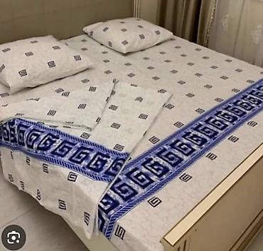 Комплекты постельного белья: Комплект постельного 100% хлопок фланель белья с уникальным узором — 55