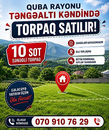 hovsanda torpaq satilir 2025: 10 sot, Kənd təsərrüfatı, Kupça (Çıxarış) — 5