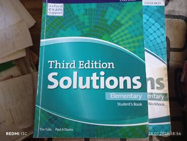 Digər kitablar və jurnallar: Solutions Elementary level student and Work books