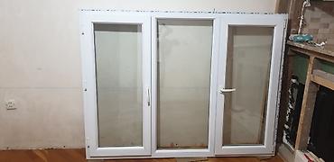 pencere: İşlənmiş İkiqat şüşə paketi Plastik pəncərə, Еni: 138 sm, Uzunluğu: 182 sm — 6