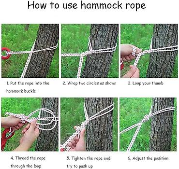 Qamaklar: Yelləncək Yellencek Yüksək keyfiyyətli hamak: Portativ hamak yumşaq — 9