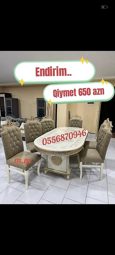 sdullar: Dördbucaq masa, Qonaq otağı üçün, 6 nəfər, Açılmayan, Azərbaycan, Zəmanətli — 4