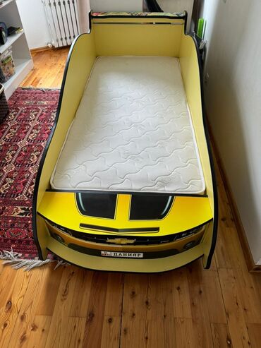 купить детскую кровать с матрасом: Односпальная кровать, Для мальчика, Б/у