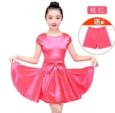 бирюзовый: Бальное платье, Латина, Короткая модель, цвет - Розовый, В наличии