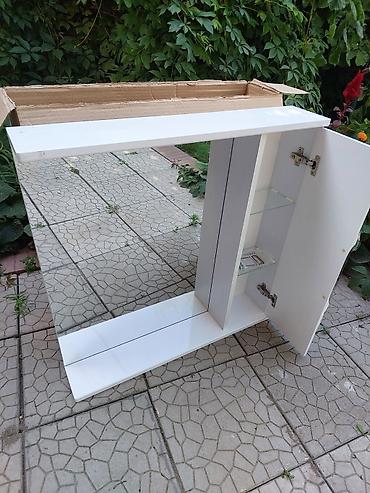 silver kitchen: Зеркальный шкаф для ванной, навесной - Цвет: белый, глянец - — 2