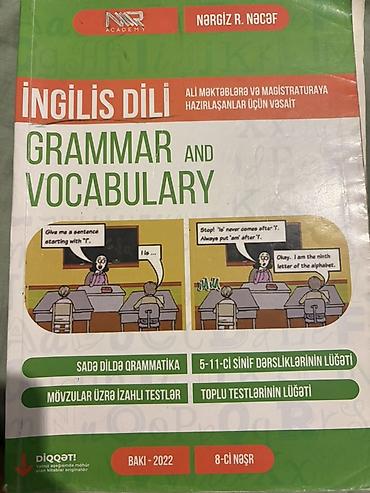 kitab derslik: Məhsul: “İngilis Dili – Grammar and Vocabulary” dərs vəsaiti Müəllif — 1