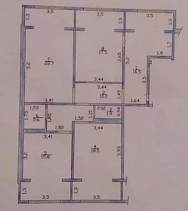 квартира кок жар: 4 комнаты, 106 м², Кок-Жар мкр 106 серия улучшенная, 4 этаж, Евроремонт — 8