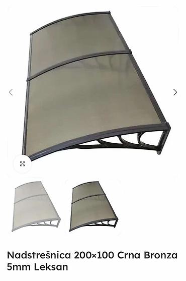 tapi slikar: Cena 14890 din Nadstrešnica 200×100 Crna Bronza 5mm Leksan PVC — 1