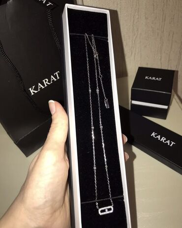 золотой перстень: Колье, Проба 999, Женские, Новый, Циркон