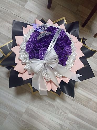 Букеты из атласной ленты: На заказ! *Букеты роз из атласных лент.🌹 *Букеты ромашек из атласных — 8