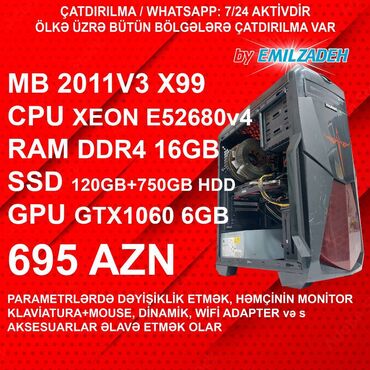 Masaüstü kompüterlər və iş stansiyaları: Masaüstü Kompüter " DDR4 X99 2011V3 Gaming” ENDİRİM!!! DDR4 Gaming