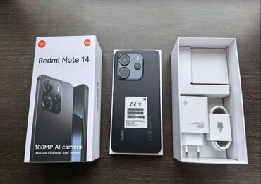 Redmi: Redmi, Redmi Note 14, Новый, 256 ГБ, цвет - Черный, 1 SIM, 2 SIM