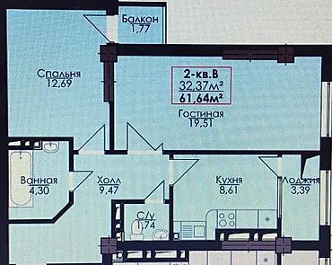 Продажа квартир: 2 комнаты, 62 м², Элитка, 6 этаж, Дизайнерский ремонт — 2