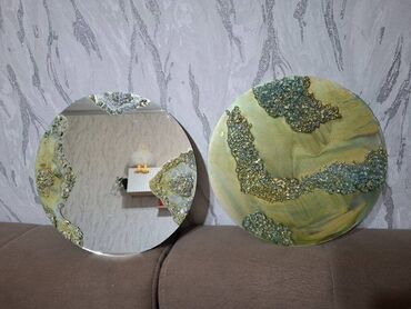 divar ucun dekor: Güzgü Divar üçün, Dairə, Əl işi