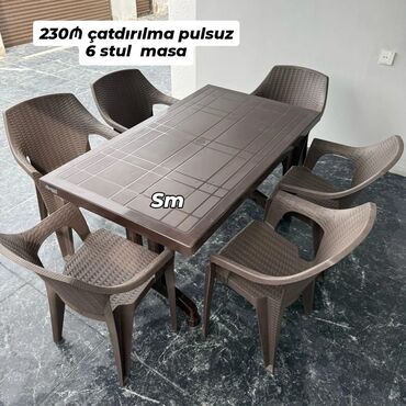 Masa və oturacaq dəstləri: Yeni, Açılmayan, 4 stul — 8