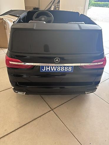 oyuncaq dəmir maşın: Uşaq elektrik maşını – Mercedes üslublu, JHW8888 nömrə paneli ilə - — 4