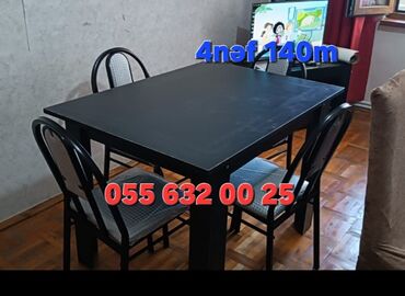 Masa və oturacaq dəstləri: Mətbəx üçün, Yeni, Açılmayan, Dördbucaq masa — 10