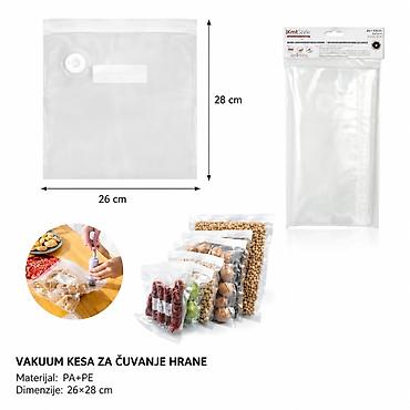 KMT Vakum kesa za hranu 26×28 cm – set 5 kom - Namena: čuvanje i